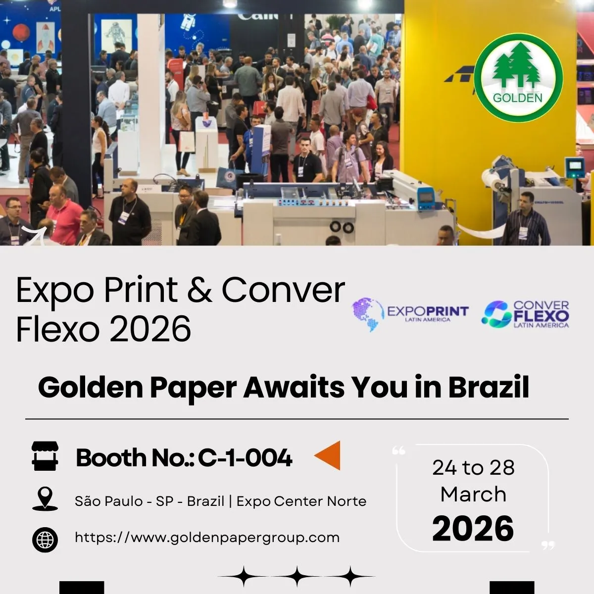 Golden Paper sera exposé au 2026 EXPOPRINT Amérique latine au Brésil